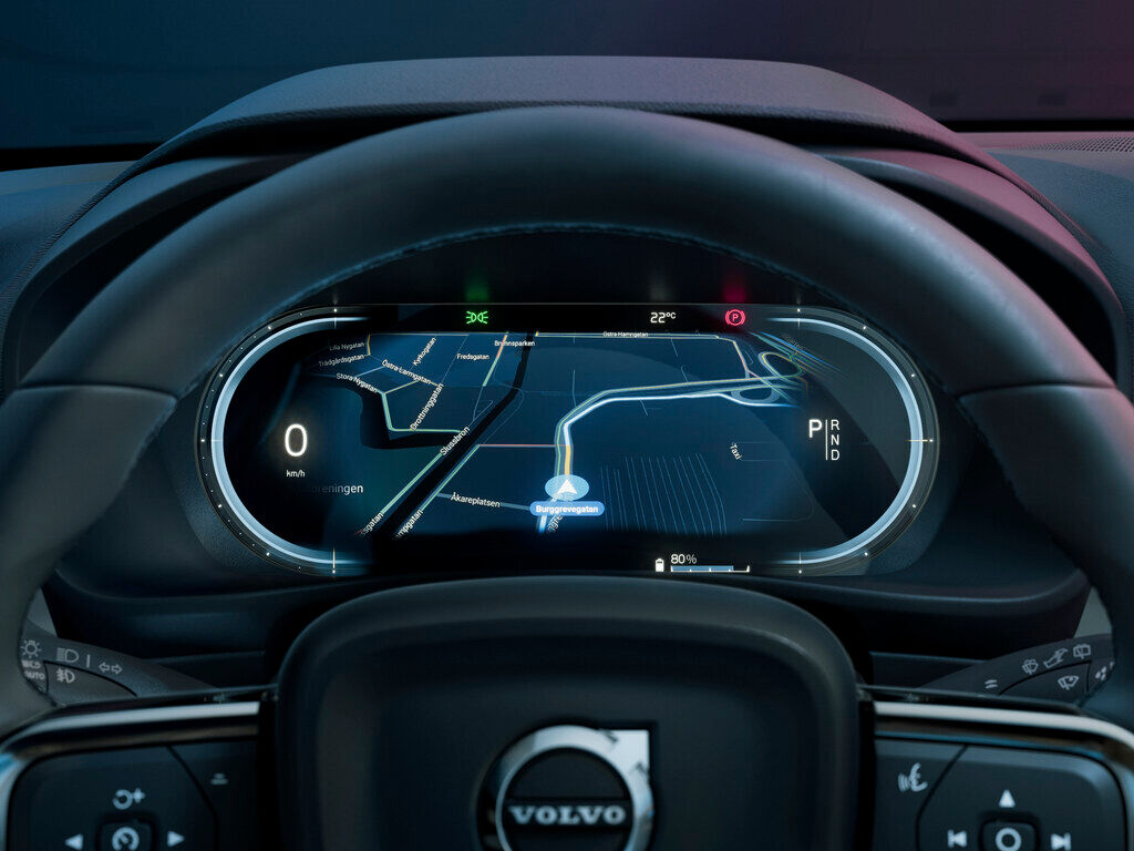 Volvo EC40 kuljettajan näyttö