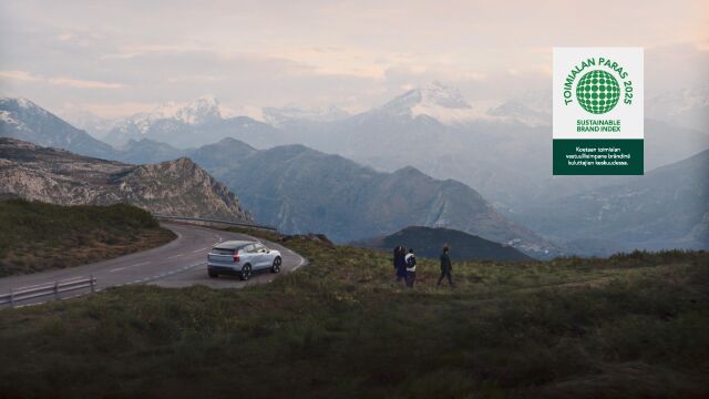 Volvo on Suomen arvostetuin ja vastuullisin automerkki